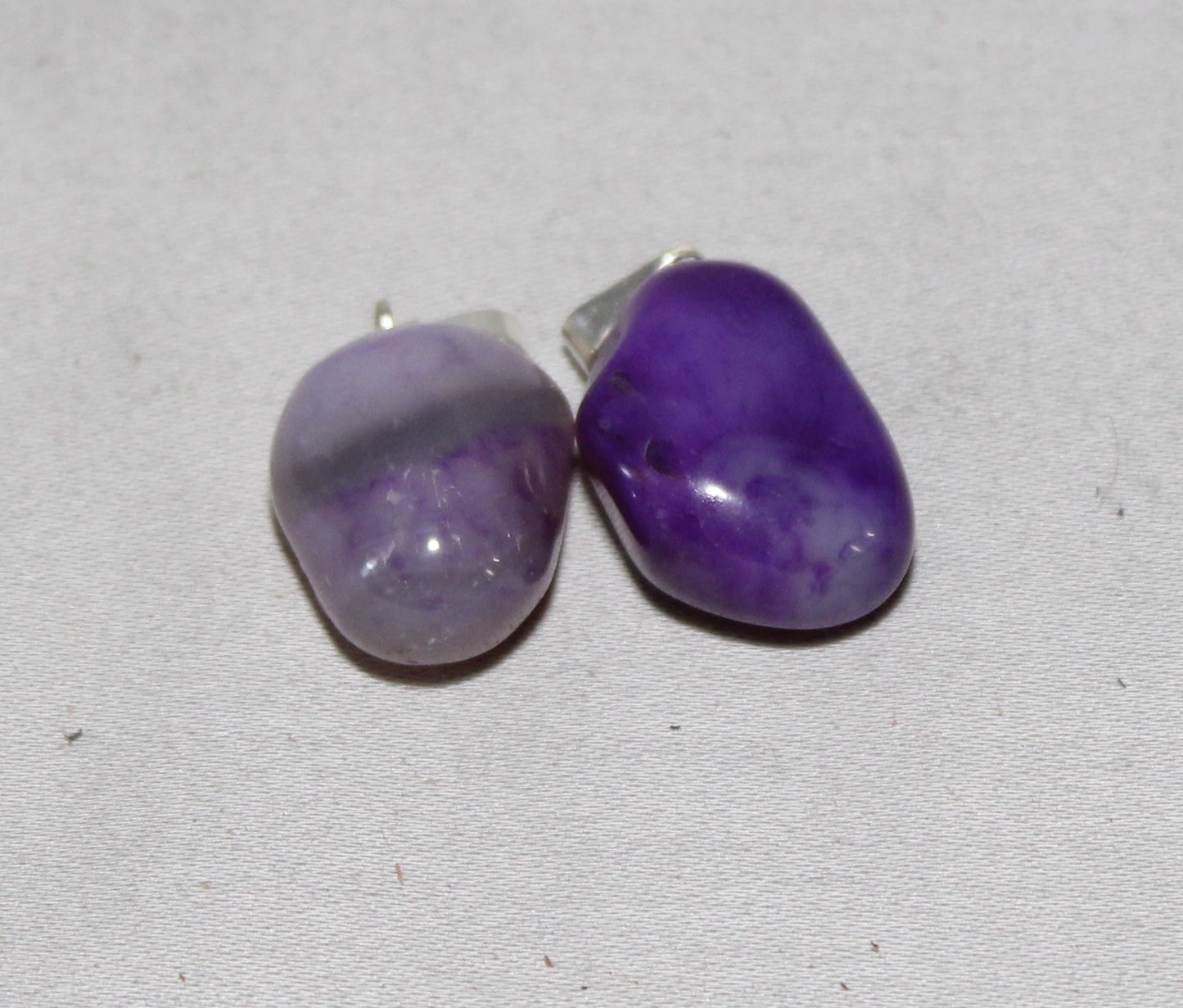 Agate Purple Tumbled Pendants