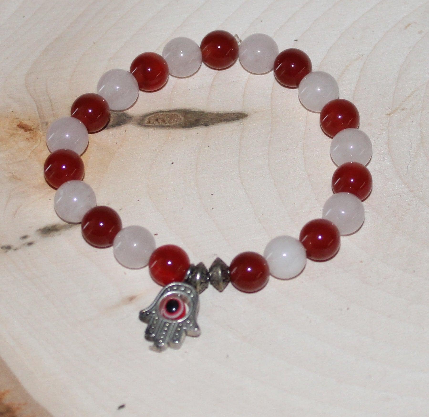 Carnelian & Rose Quartz Reki Charged Braclet