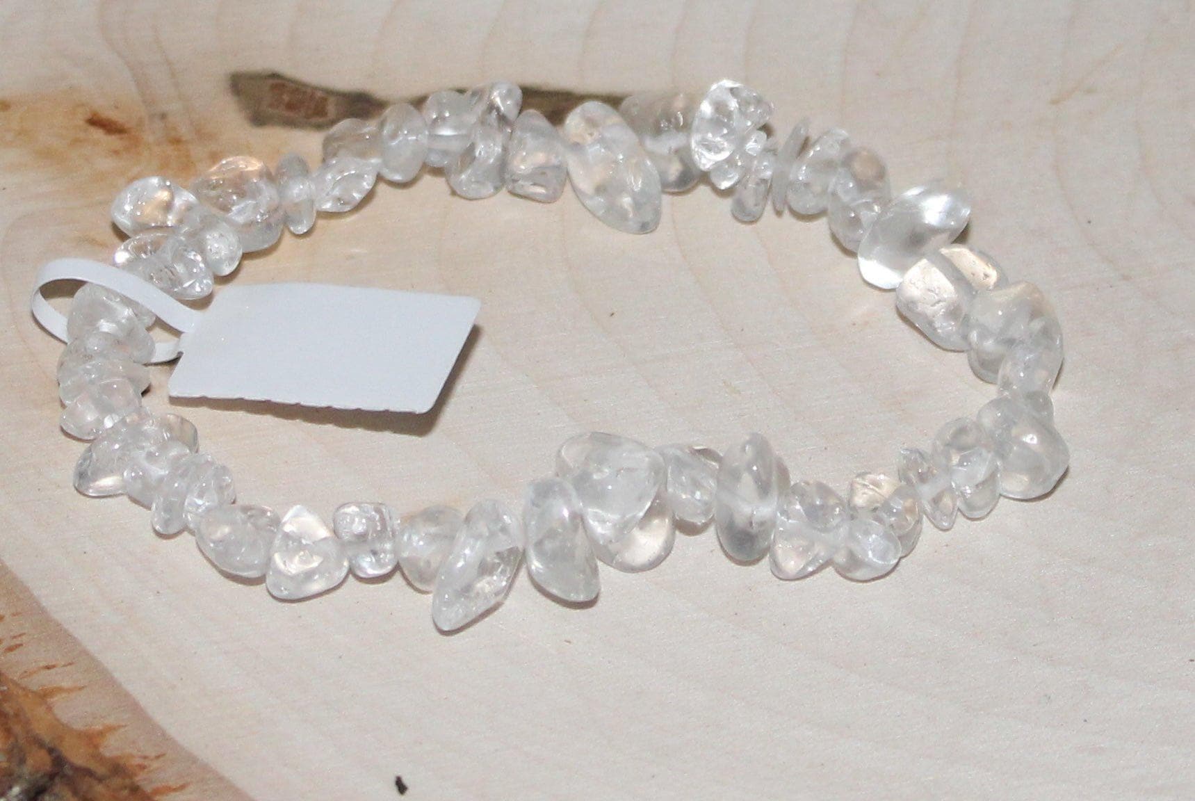 Crystal Quartz Chip Bracelet 7.5&quot;