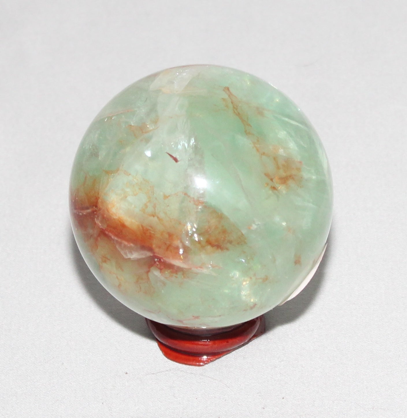 Green Fluorite Quartz Sphere