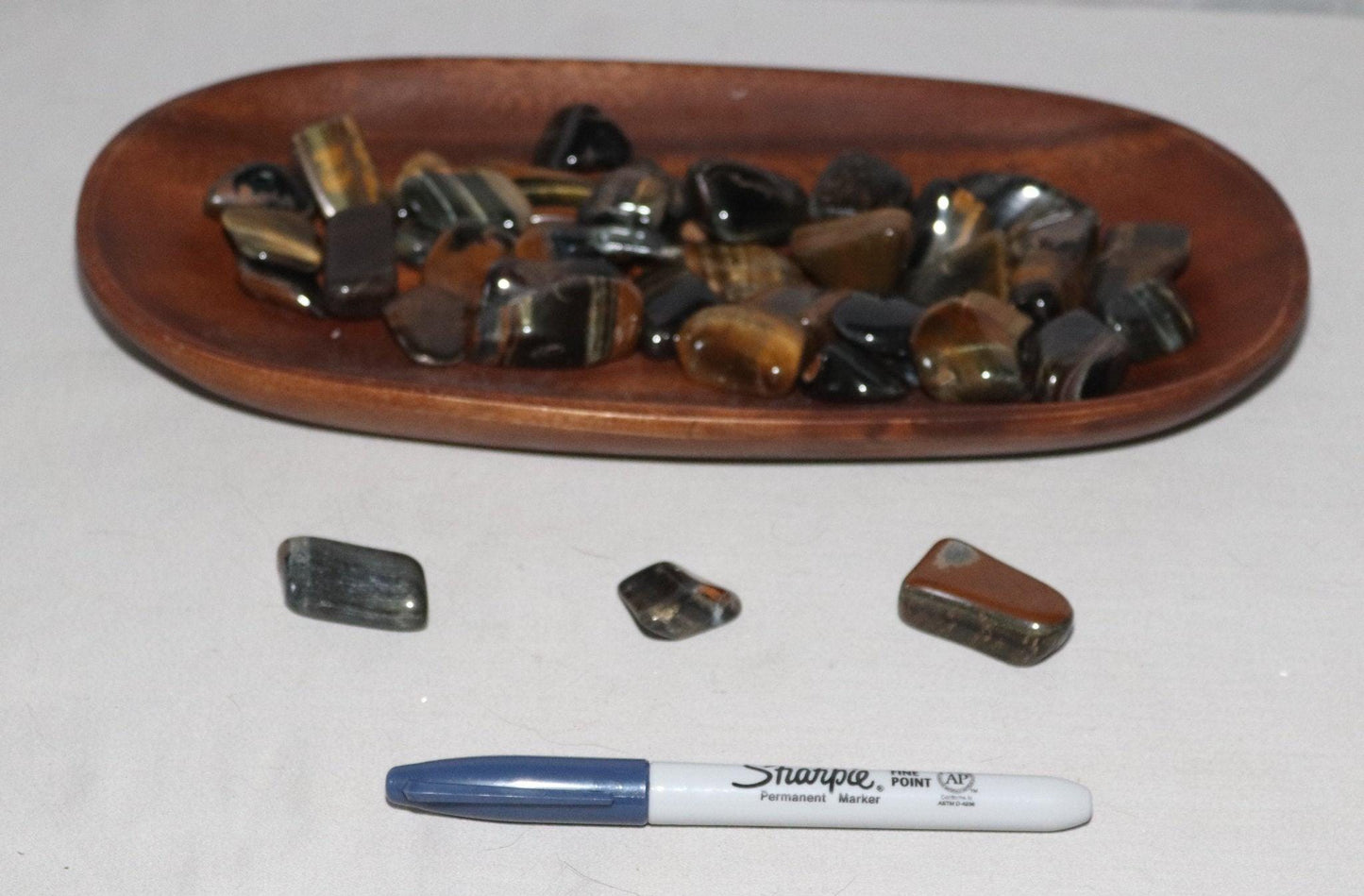 Multi-Colour Tiger Eye Tumbled Stones