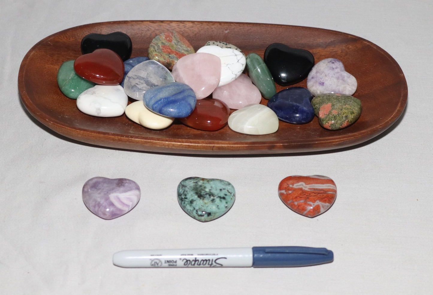 Mixed Heart Stone (1.5")