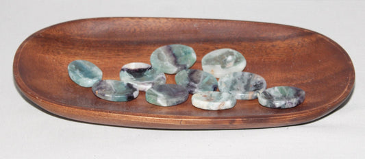 Purple & Green Fluorite Comfort Stone