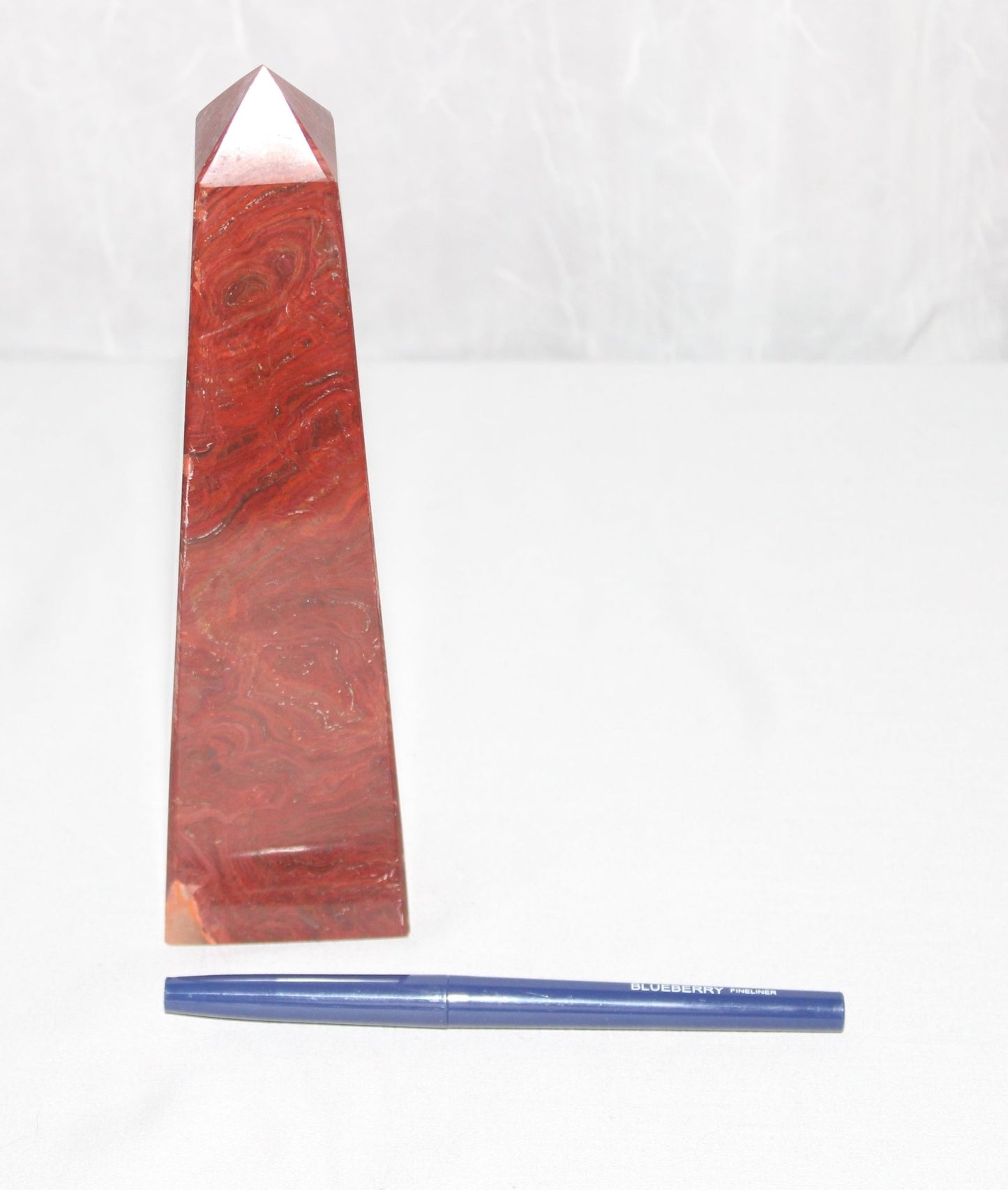 Red Silver Leaf Jasper Obelisk