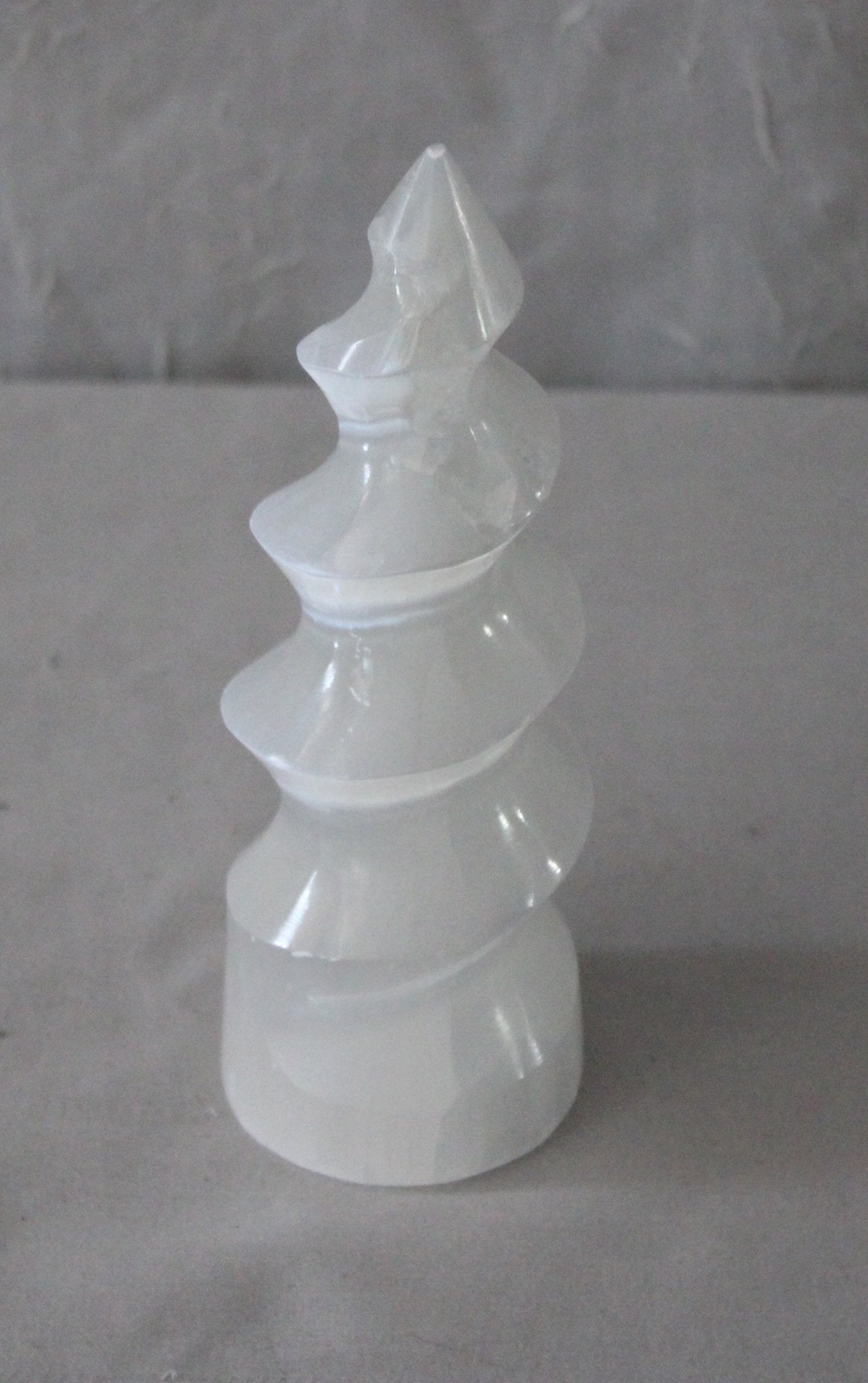 Selenite Spiral Tower- Medium