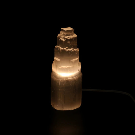 Selenite Tower Lamp