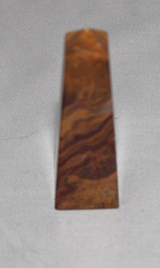 Silver Leaf Jasper Obelisk