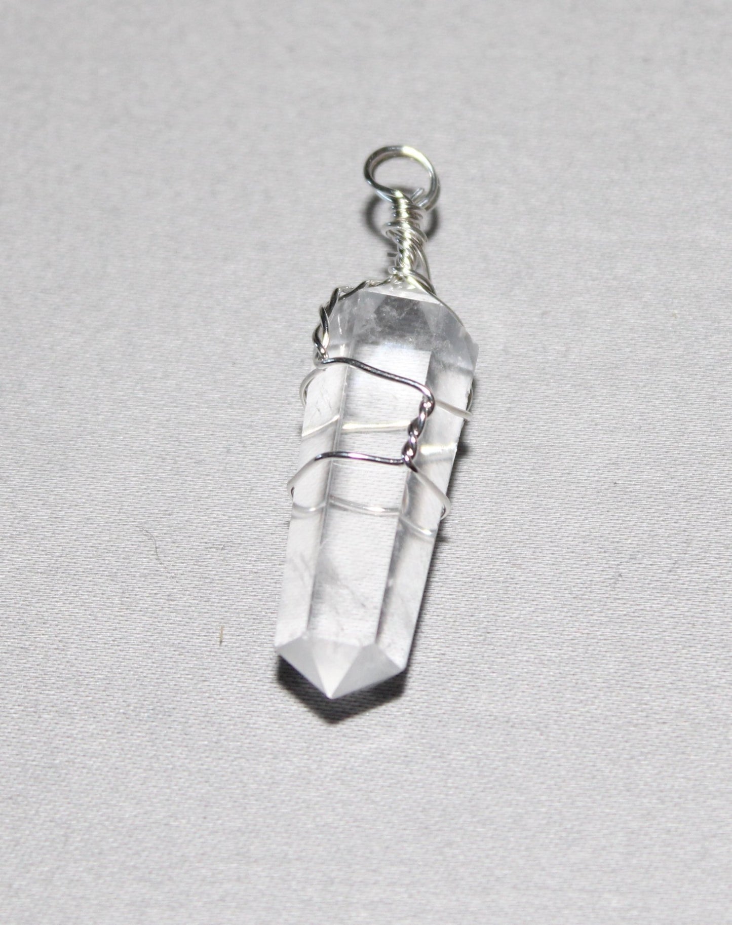 Wire Wrapped Crystal Quartz 1.5 to 1.75"L